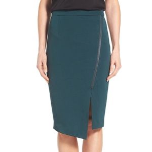 Halogen Asymmetrical Zip Pencil Skirt